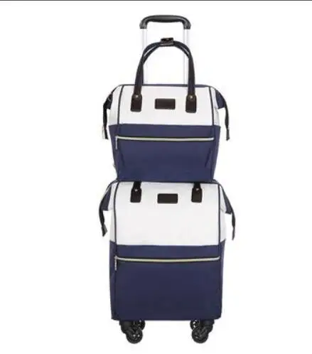 Women Rolling Backpack Bag 20 Inch Hand Luggage Bag Travel Luggage bag sets  Women Travel Trolley Bags wheels wheeled backpack