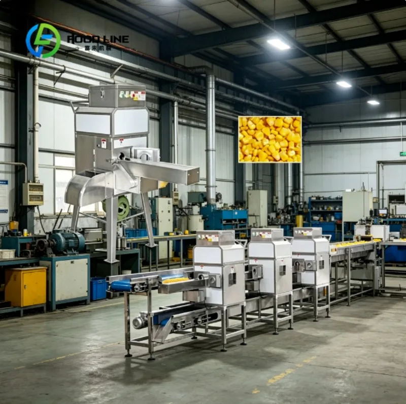 Industrial Corn Kernel Production Line Automatic Fresh Corn Shelling Equipment for Vegetable Processing Factory