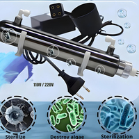 110V/220V Stainless Steel UV Water Sterilizer Ultraviolet Tube Lamp Direct Drink Disinfection Filter Aquarium Fish Tank Purifier