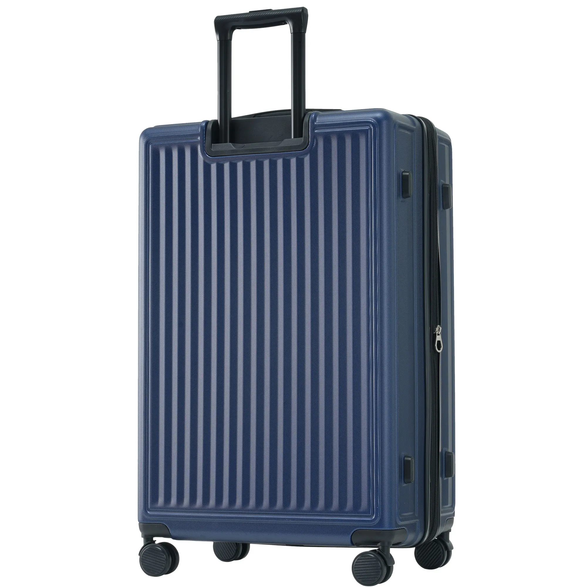 Suitcase 4 Rolls ABS Material TSA Custom Lock 48*30*76 Navy Blue Hardshell Suitcase hand luggage