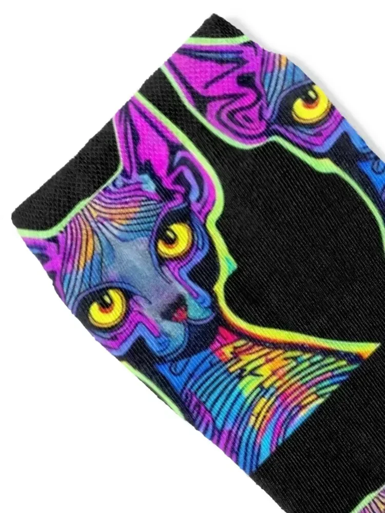 sphynx cat 41 Socks heated compression anti-slip Non-slip Mens Socks Women's
