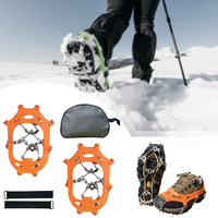 19 Teeth Non-Slip Shoe Spike For Ice Road Climbing Climbing Jogging Ice Fishing Crampons Shoe Spikes Covers Anti-skid Shoe Cover