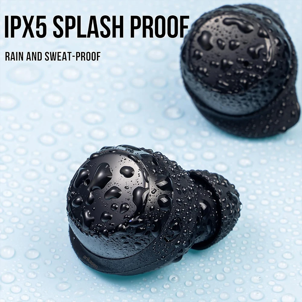 

Беспроводные наушники Bluetooth 5.3 TWS с зарядным кейсом, водонепроницаемые, 50 часов работы от батареи и кристально чистым стереозвуком