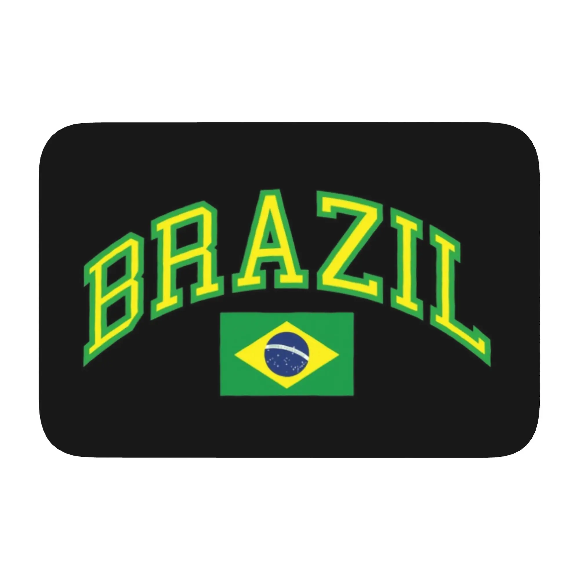 Custom Brazil Flag Doormat Non-Slip Entrance Bathroom Kitchen Floor Door Mat Brazilian Bedroom Balcony Carpet Rug