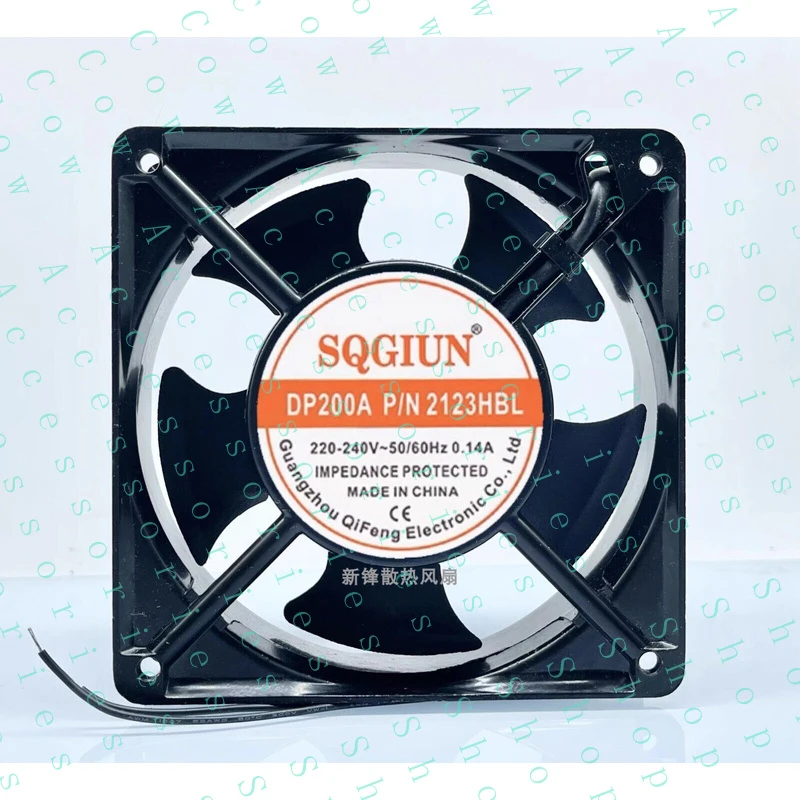 PP+ 1 Pc.  Cooling Fan 12038 220~240V 0.14A 12CM 2Pin DP200A P/N 2123HBL