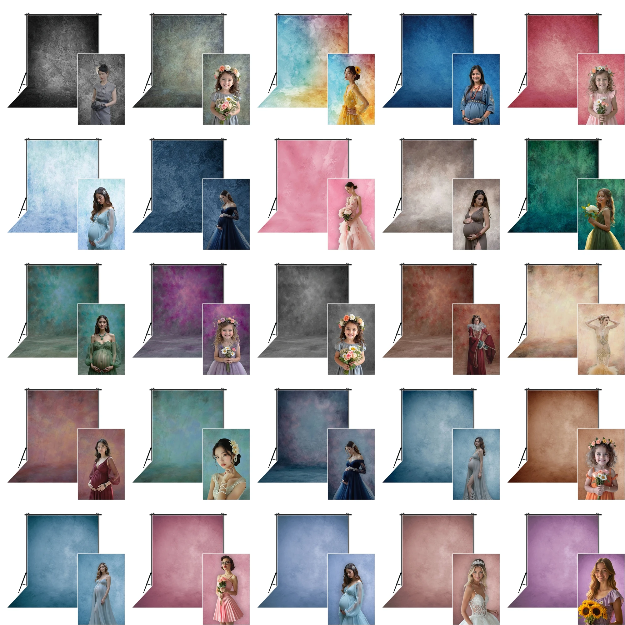 

MOON.QG Abstract Photo Studio Wall Backdrop Newborn Vintage Tie Dye Photography Pregnant Women Baby Shower Maternity Background