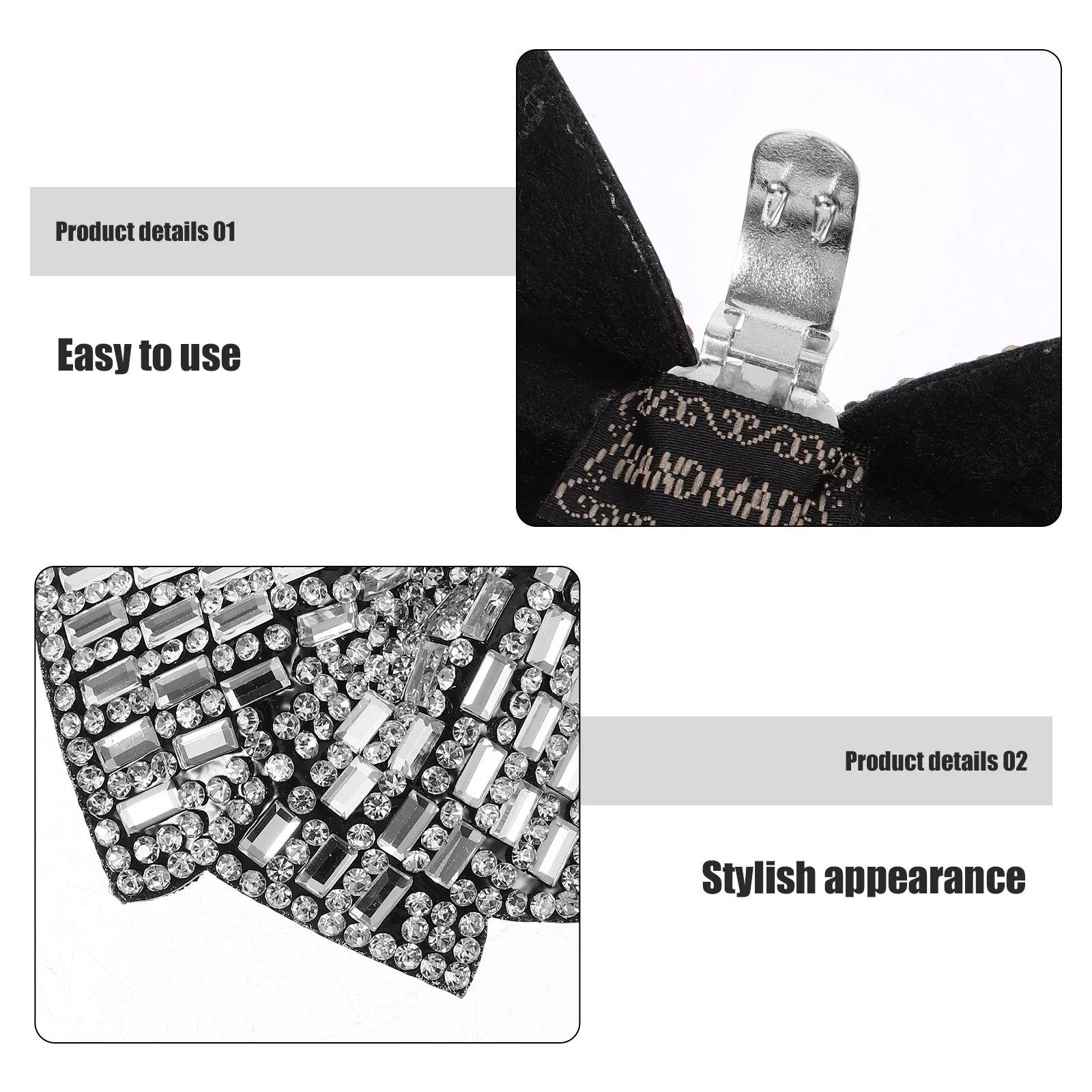 

2Pcs Bow Shoe Charms Rhinestone Detachable Fashion Accessories for High Heels Wedding Bow Shoe Charms Shoes Applique