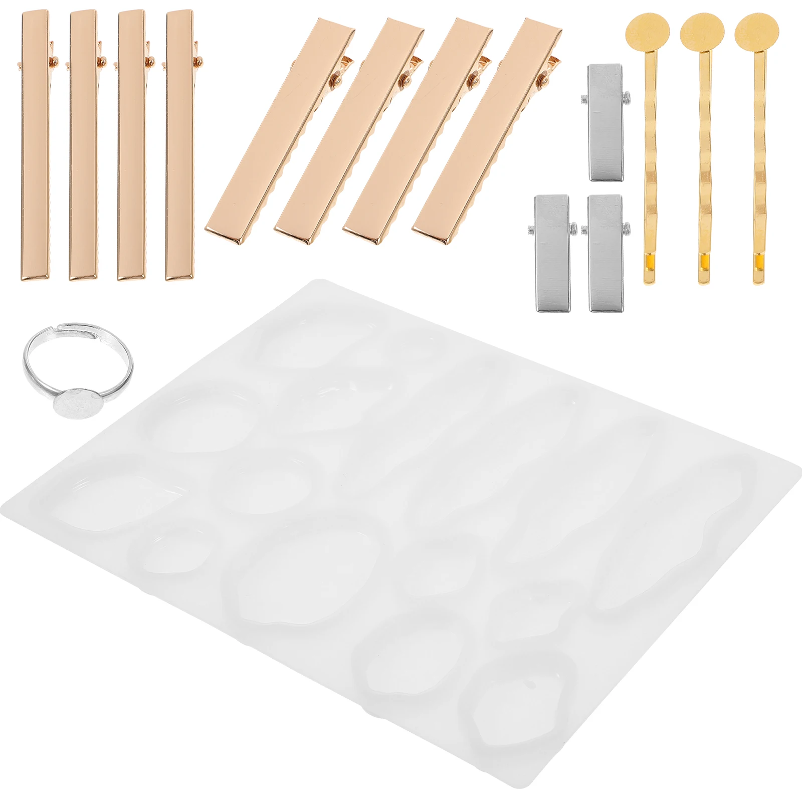 

DIY Hairpin Pendant Mold Epoxy Resin Casting Silica Gel Molds Simple Shaped Silicone Reusable for Jewelry Crafts