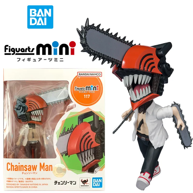 Bandai Namco Figuarts Mini 117 Chainsaw Man Denji 10Cm Anime Original Action Figure Model Kit Toy Birthday Gift Collection