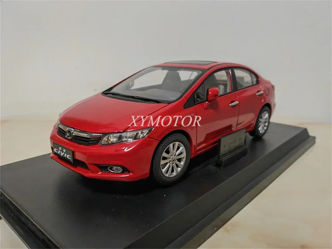 1:18 For Honda CIVIC 9th generation Diecast Metal Model Car Hobby Toys Gifts Red Display Collection Ornaments