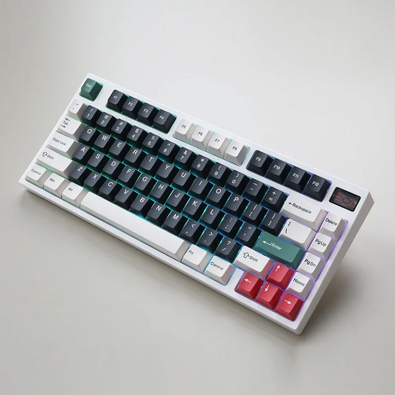 3 أوضاع Keydous NJ81 لوحة مفاتيح ميكانيكية بلوتوث مع شاشة gif Hotswap RGB قابلة للبرمجة Mac Gaming NKRO 2.4g لاسلكية