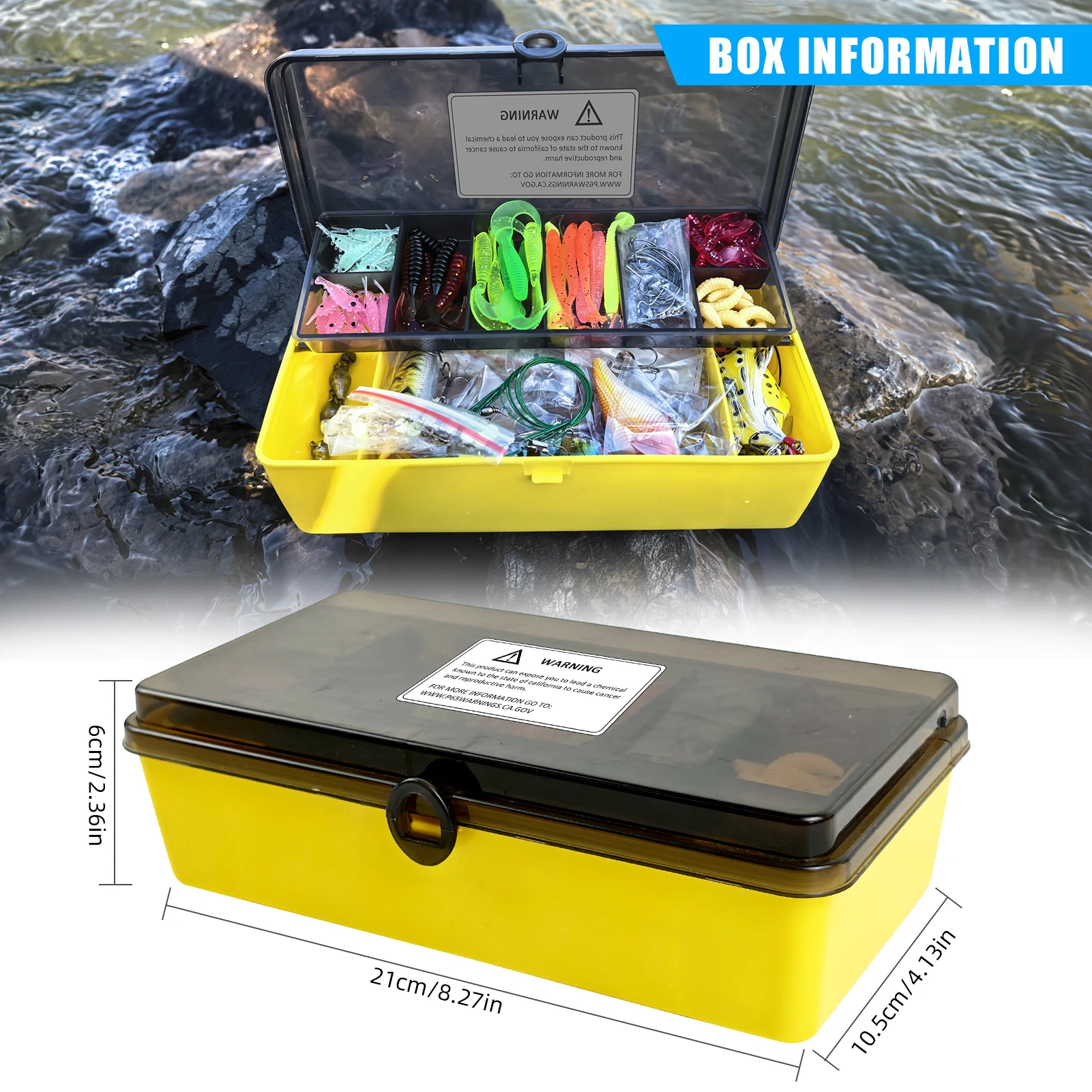 Kit de pesca FREE FISHER - Caja con vinilos, cucharillas y plomos - imagen 5