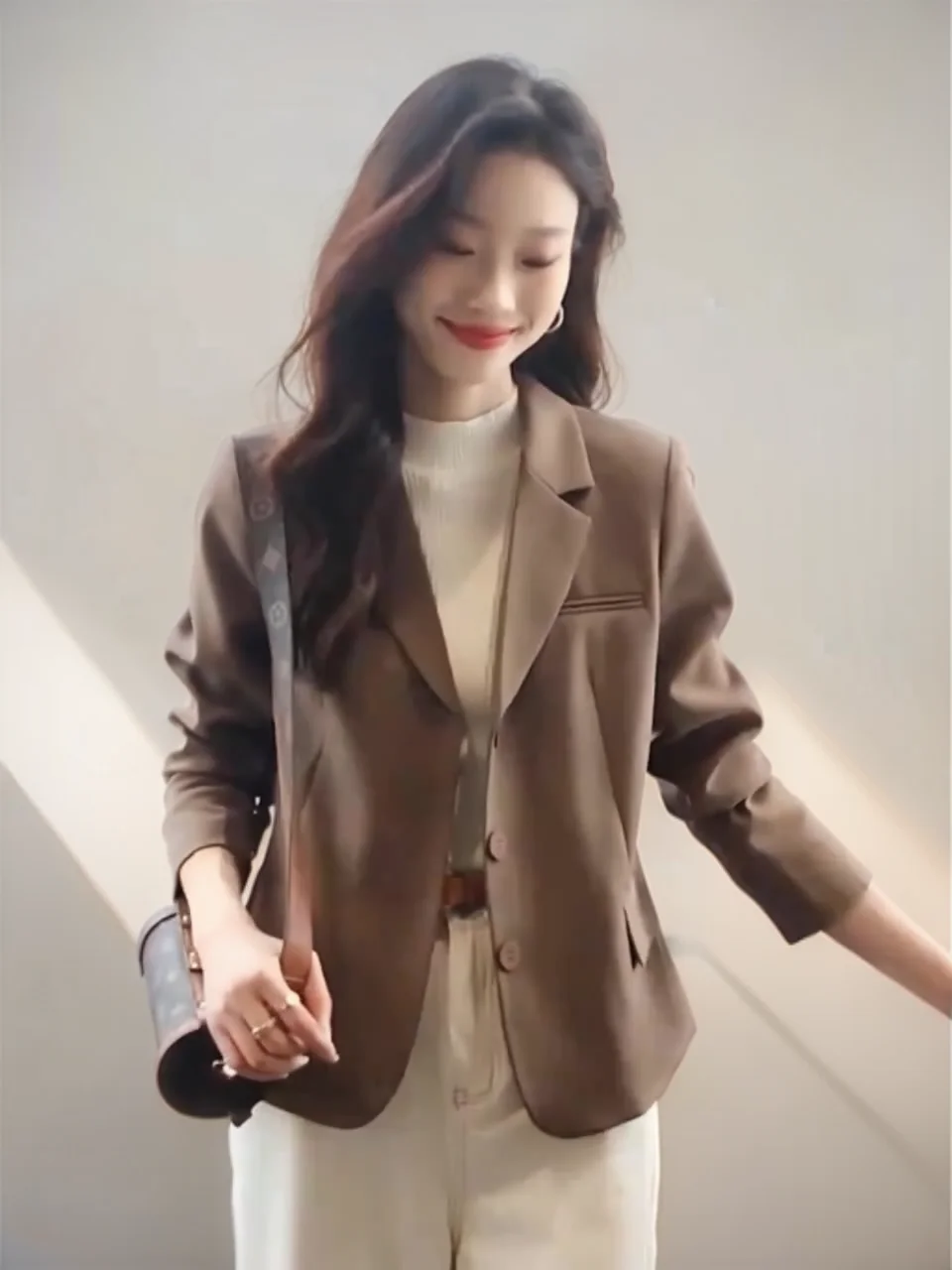 

Blazers Womans Leather Pink Patched Georgian Celebration Dignified Ladylike Decorated Lapel Opulent Applied Ventilated Masterful