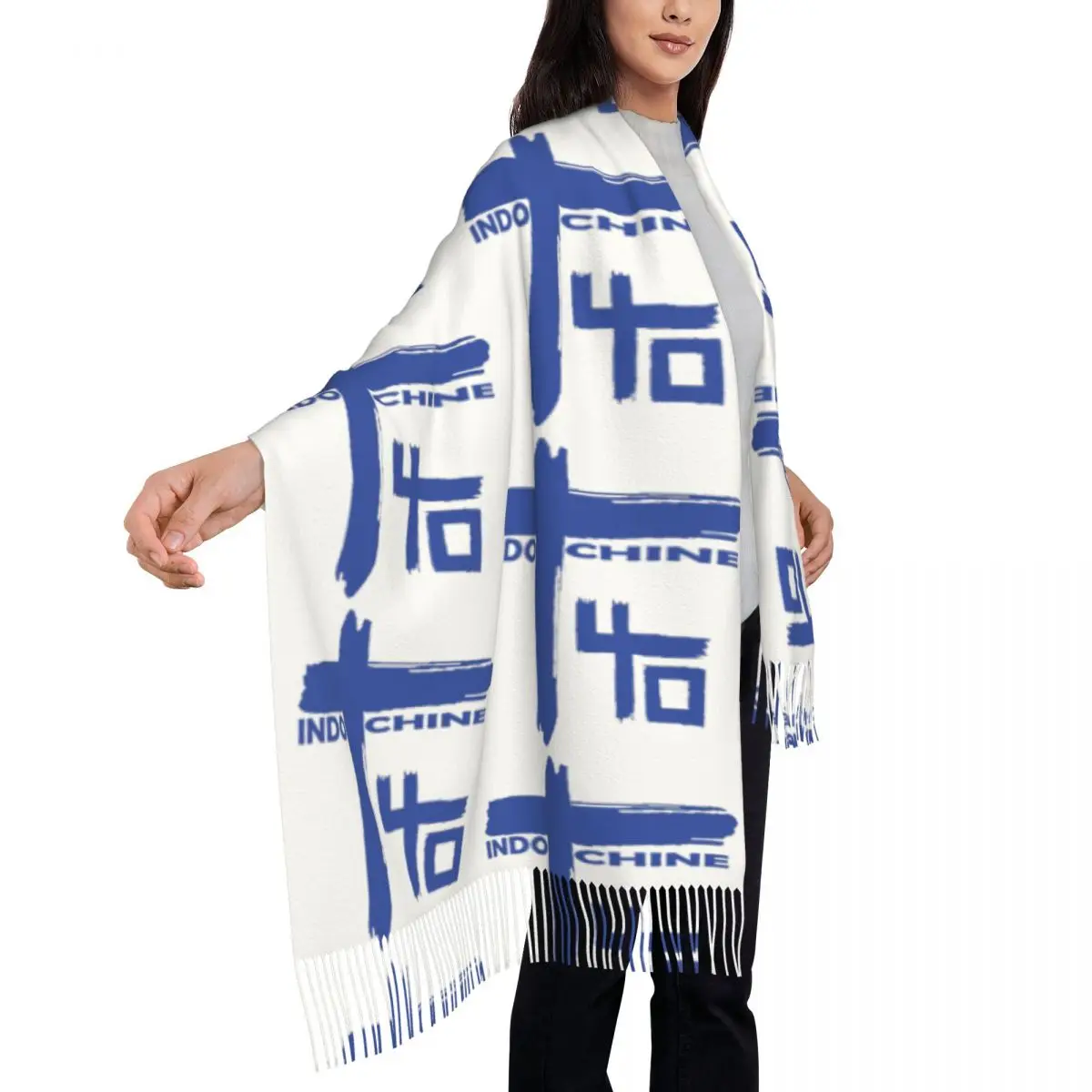 Indochine Scarf Tassel Scarves for Women Soft Warm Shawls and Wraps Large Fall Winter Shawl Wrap