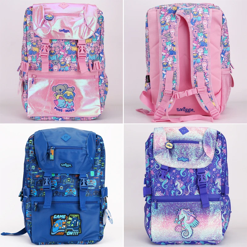 

Большой школьный портфель в австралийском стиле Smiggle, школьный рюкзак с ремнем на талию и пряжкой, школьный рюкзак с уменьшением нагрузки, Детский рюкзак почтальона, студенческий подарок