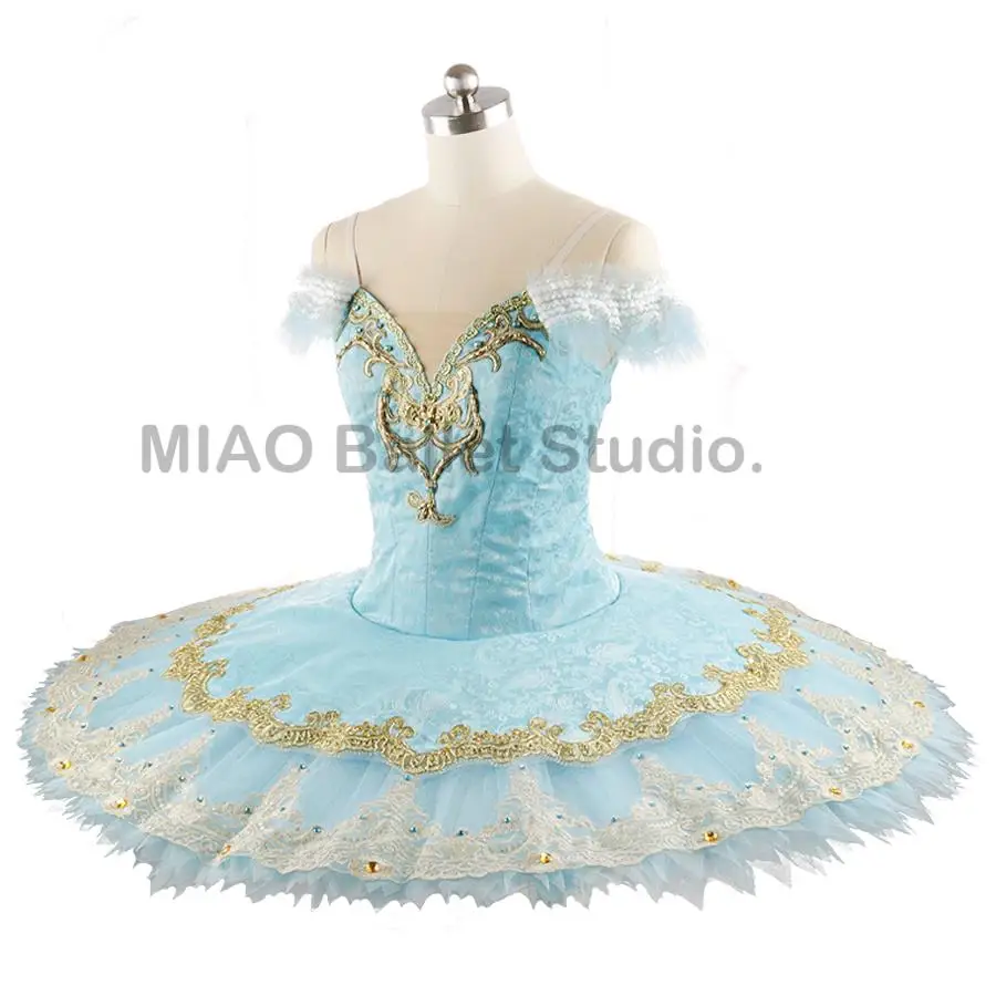 Blue Gold Professional Tutu บัลเล่ต์สาว Sleeping Beauty คลาสสิกประสิทธิภาพแพนเค้กบัลเล่ต์ Tutu เวทีเครื่องแต่งกายผู้ใหญ...