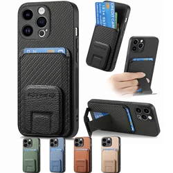 Multi-angle Bracket Card Holder Case For Samsung Galaxy Jump 3 Buddy 2 Wide 6 5 A Quantum 4 Leather Magnetic Half Wrapped Cover