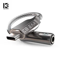 KBEAR T2 Digital Decoding Type-C To 3.5 Jack Earphones Adapter Cable ALC5686 High-performance DAC Chip Earphone Accessories