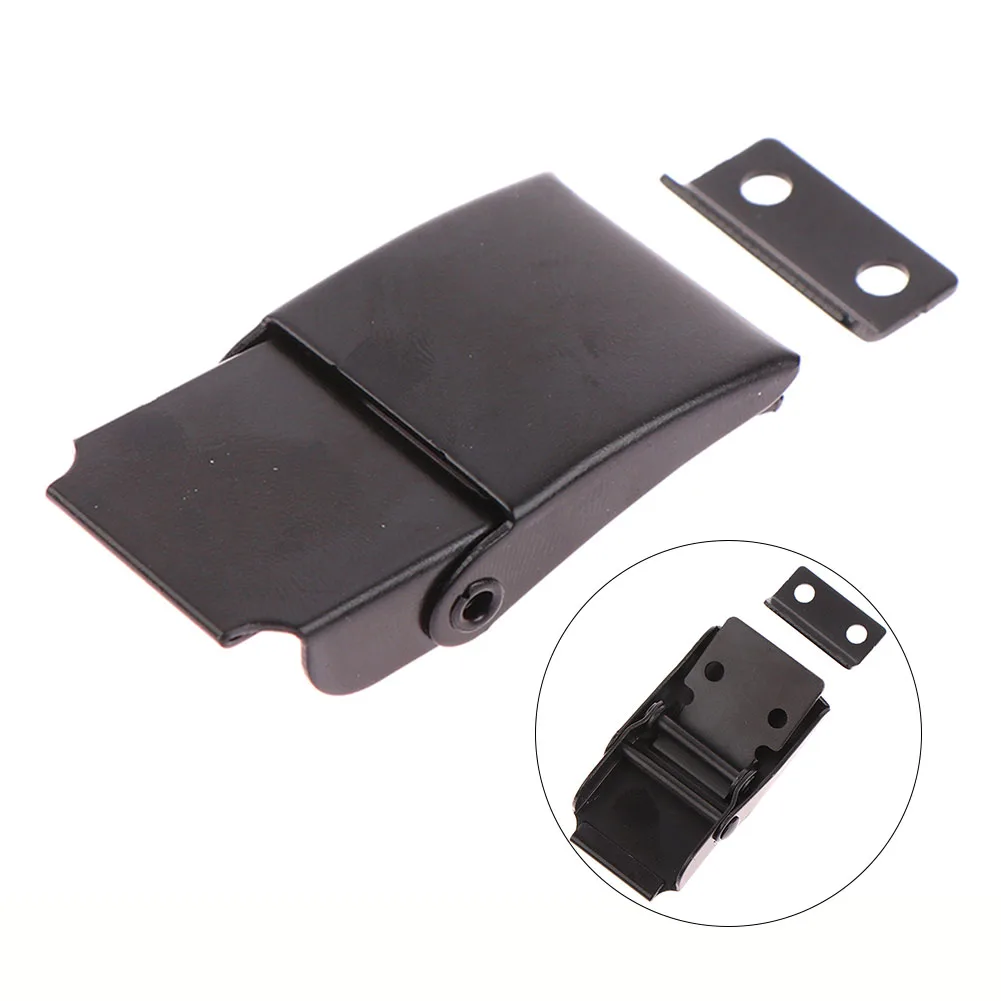 Black Coated Carbon Steel Spring Lock Latch For Small Storage Boxes Tool Cabinets Power Boxes And Vacuum Cleaner Outer Casings