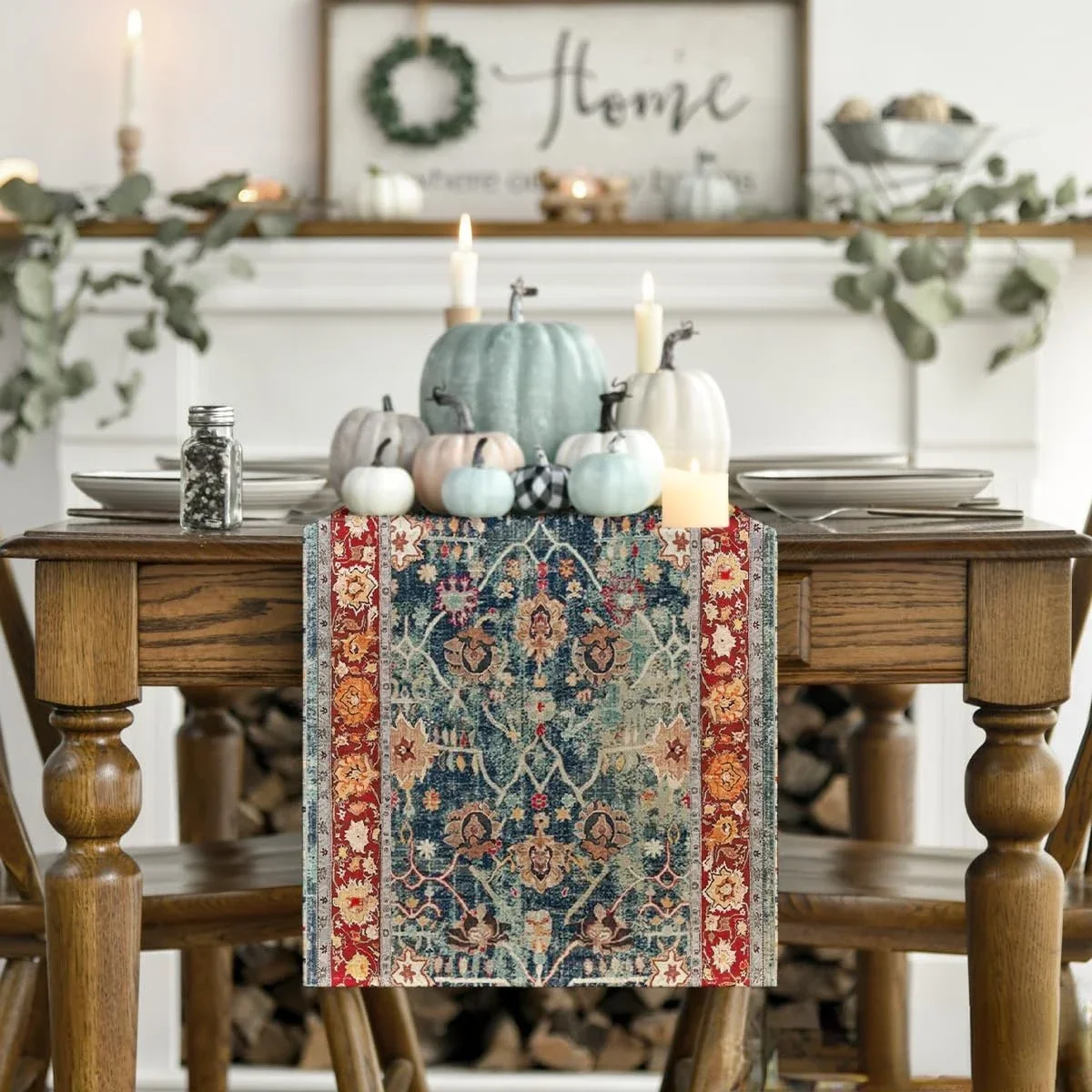 Boho Bohemia Style Red Linen Table Runners Wedding Decor Washable Kitchen Dining Table Runners Holiday Party Decorations