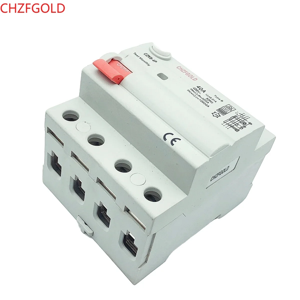30MA 100MA 300MA Type B Rccb Residual Current Type B Residual Current Device 4P RCD RCCB