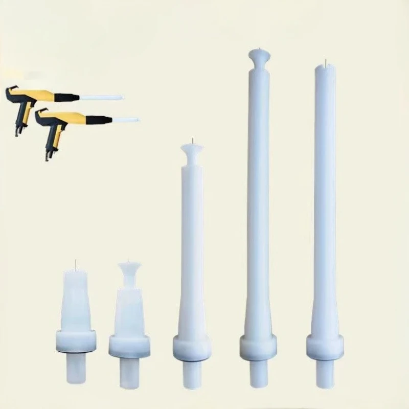 aipart 2pcs  Powder electrostatic spray gun electric needle flat nozzle gun head long rod for GM03