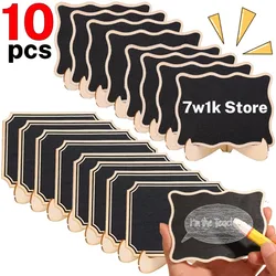 10/1PCS Portable Wooden Blackboard Mini Boards Message Label Sign Chalkboard DIY Decoration for Birthday Wedding Home Party