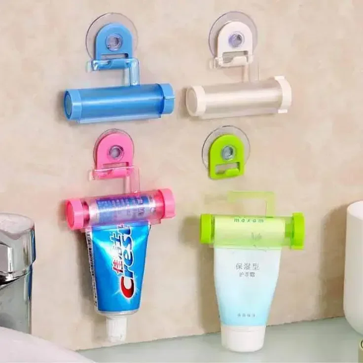 Rolling Tube Squeezer Toothpaste Dispenser Sucker Holder Facial Cleanser Press    Hooks