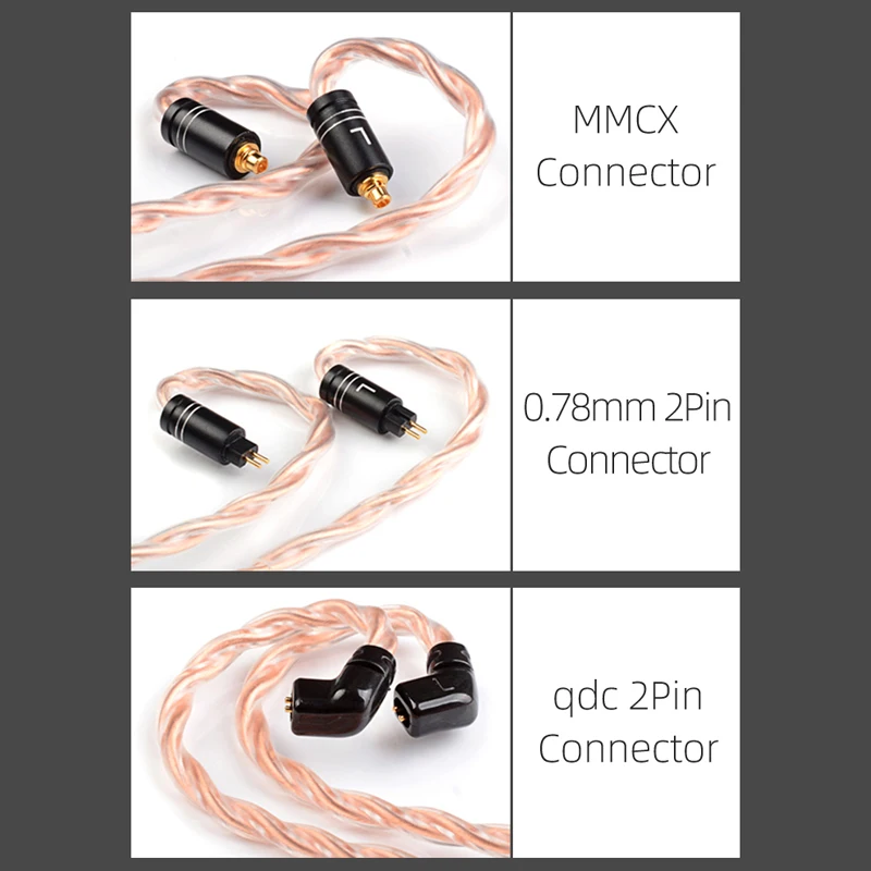 NICEHCK GCT5 Kabel Earphone 5N OCC Peningkatan Kawat Speaker Mini 3.5/2.5/4.4Mm MMCX/QDC/0.78Mm 2Pin untuk IEM Lofty Abadi S12 FD3 Pro