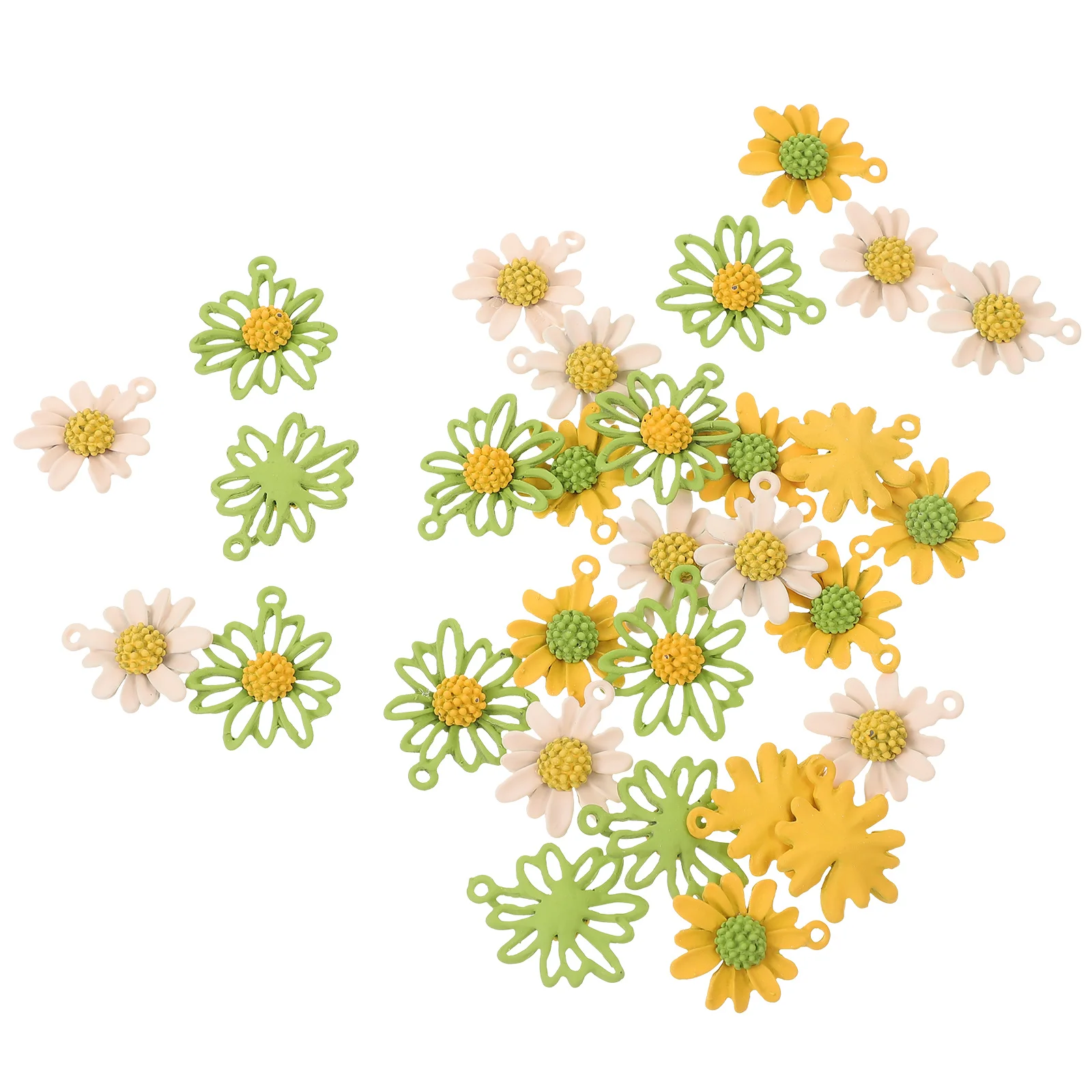 30Pcs Alloy Daisy Pendants Charms DIY Jewelry Making Findings for Earrings Necklaces Bracelets Crafts Daisy Charms