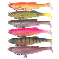 1pcs 12.5cm 21g Soft Bait Big Shads Paddle Tail Artificial Lure Salwater Fishing Lure For Sea Bass Perch Zander Glide Bait