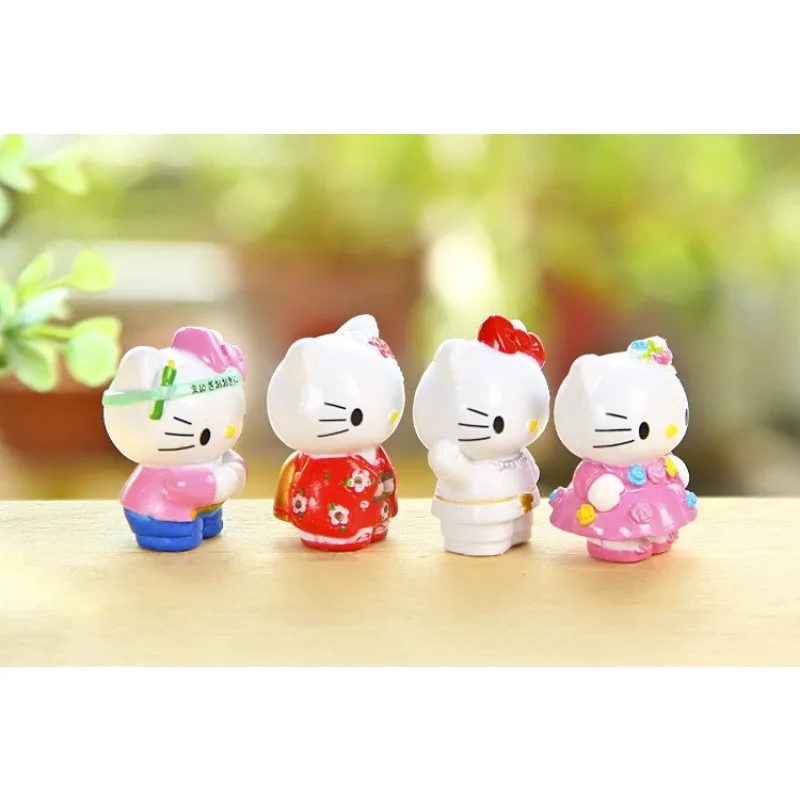 Sanrio Hallo Kitty Dekoration Puppe Anime Figur niedlichen DIY Spielzeug q figürliche Autos Schreibtisch Kuchen Dekoration Modelle Kinder Geburtstags geschenke