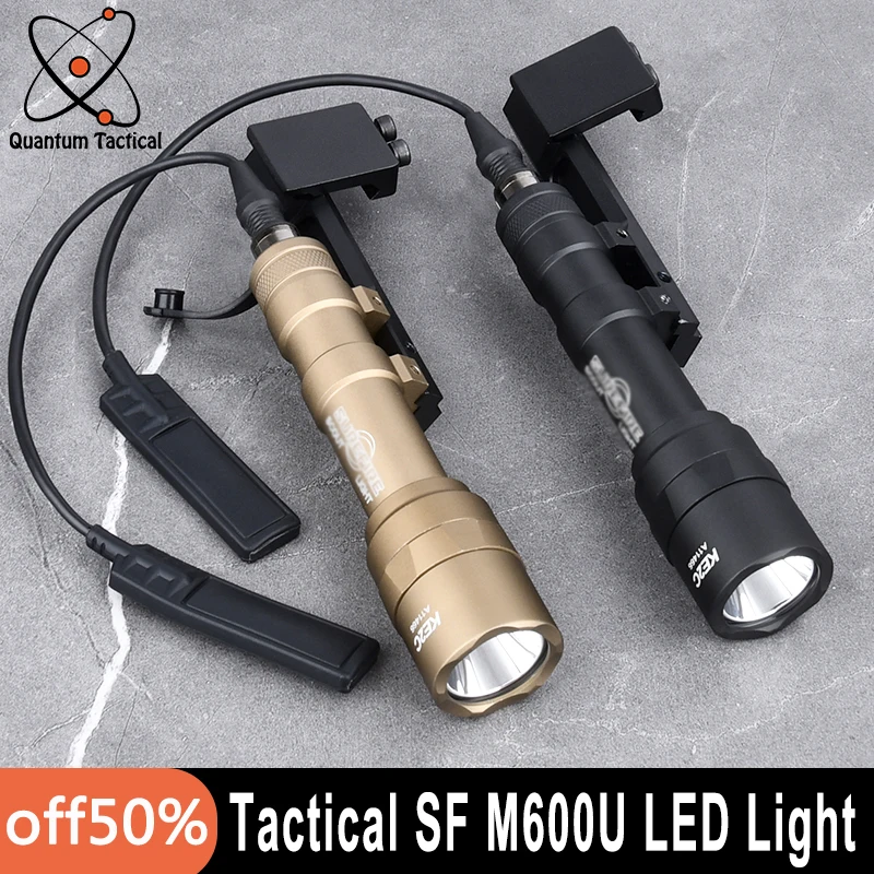 WADSN Airsoft SF M300C Scout Light Surefir M600U Hunting Weapon Flashlight High Power LED Spotlight With Metal Offset Mount Base