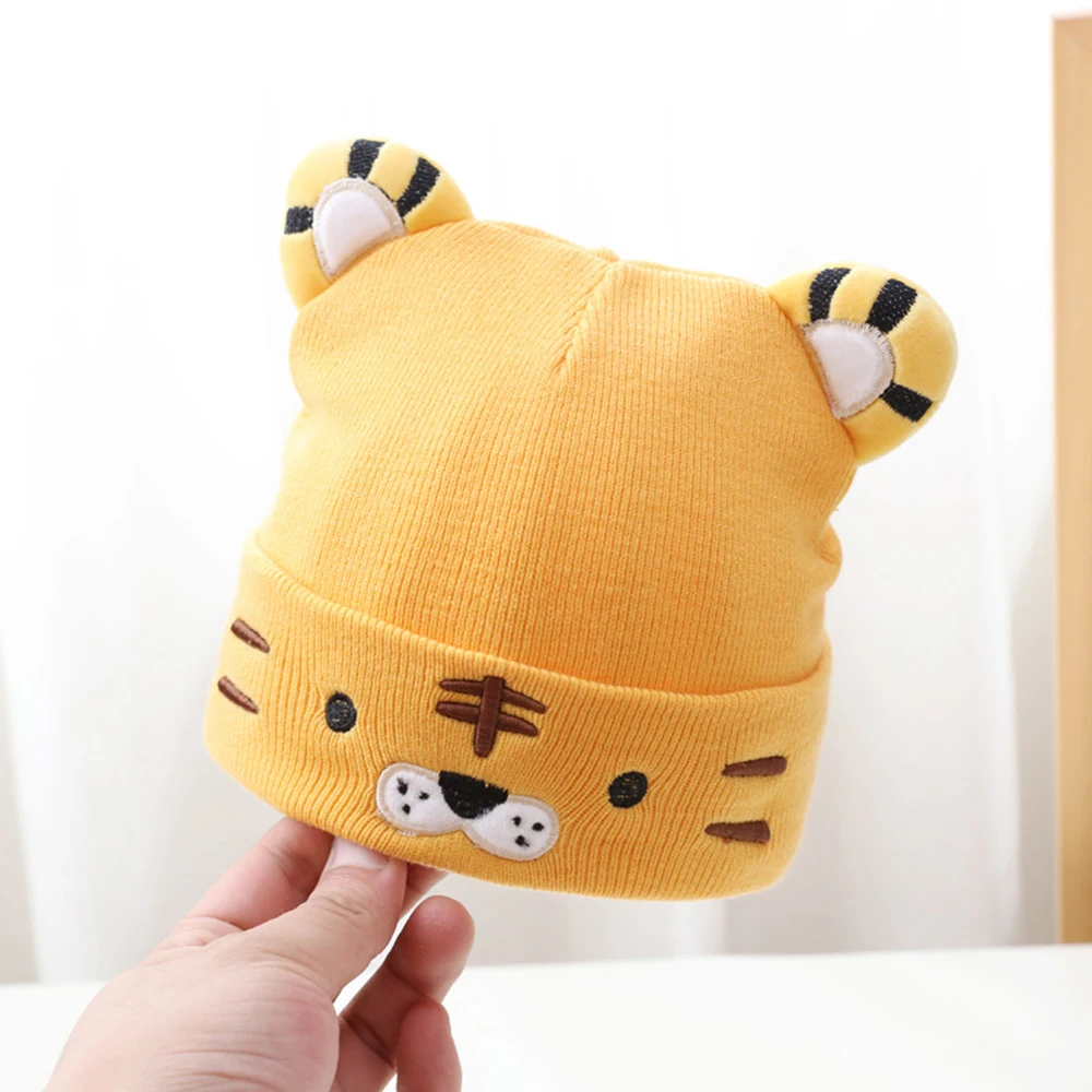 Cartoon Animal Tiger Beanie Hat For Newborn Baby Hats Toddler Infant knitted Hat Kids Girl Boy Winter Warm Bonnet 0-12M