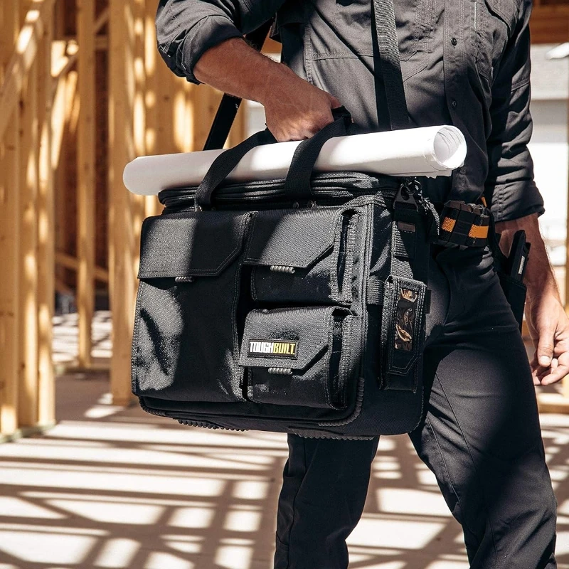 

TOUGHBUILT TB-EL-1-M2 Quick Access Laptop Bag + Shoulder Strap - Medium Portable Work Bag Tool Accessories Handbag