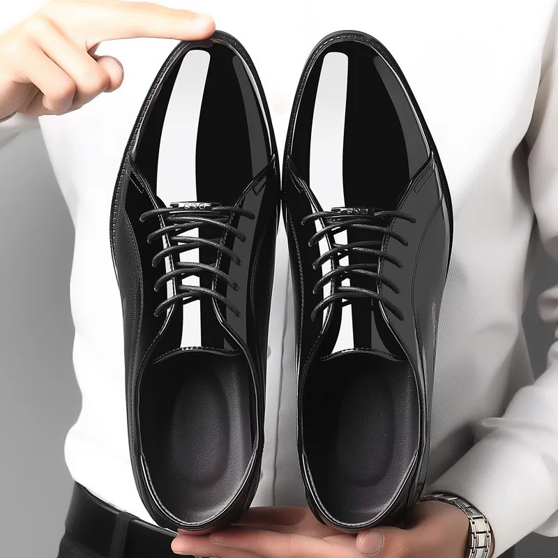 Fashion Business Dress Men Shoes Formal Slip On Dress Shoes Mens Oxfords Footwear High Quality Leather Shoes For Men Loafers