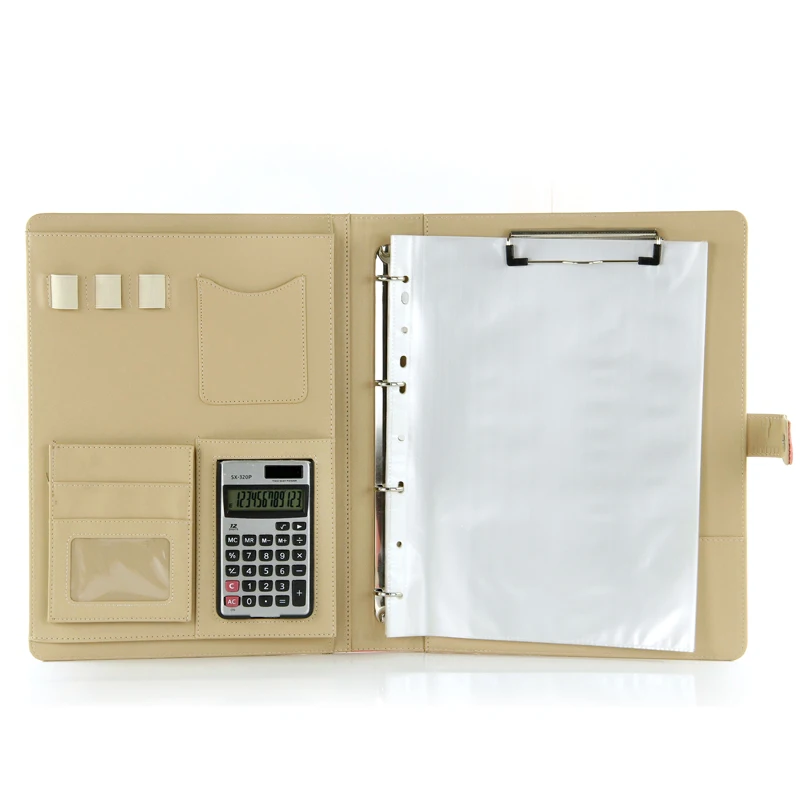 

Creative Portable Business Padfolio Folder Document Case Multifunction Office Organizer Planner libretas Without Calculator