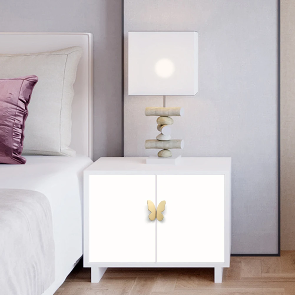 

1 Pair Golden Brass Pull Handle Durable Drawer Knobs Wardrobe Door Handle Furniture Accessory Cupboard Pull Knob Creative Shape