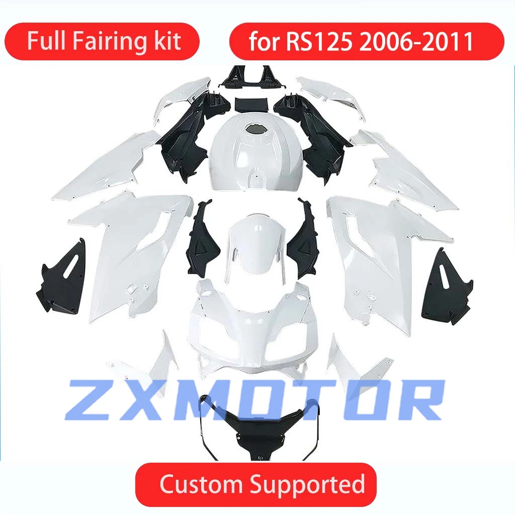 

Новый комплект обтекателей на заказ RS4 2006 2007 2008 2009 2010 2011, детали кузова мотоцикла, полный комплект обтекателей для Aprilia RS125 RSV 125