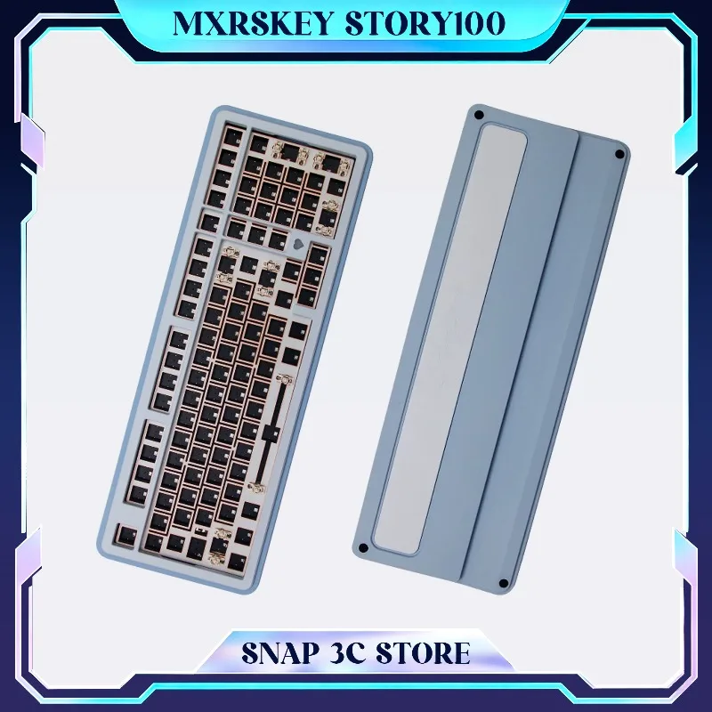 MXRSKEY Story100 Mechanical Keyboard Kit Tri-Mode Wireless CNC Aluminum Case Gasket Mount Hot-swap 101Key RGB Custom Barebone