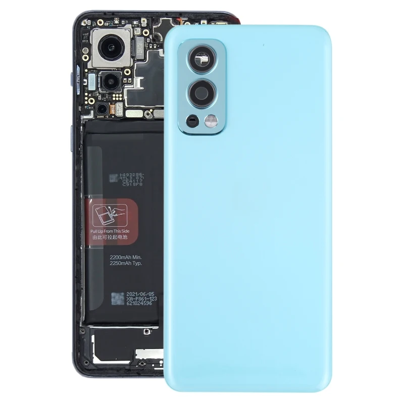 For OnePlus Nord 2 Battery Back Cover with Camera Lens Cover