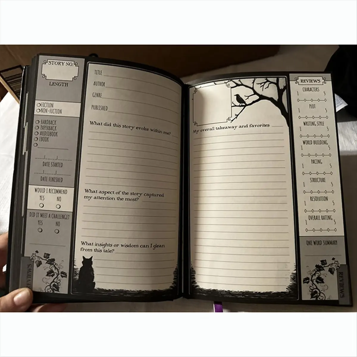 

COFA Journals Waiting for the Night Journal, Gothic Inspired, Journaling for Reading