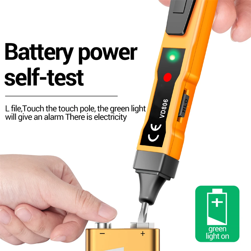 AC/DC Voltage Meter Electric Compact Pen Voltage Battery Test Pencil Continuity Voltage Detector Pen Non-contact Inductive