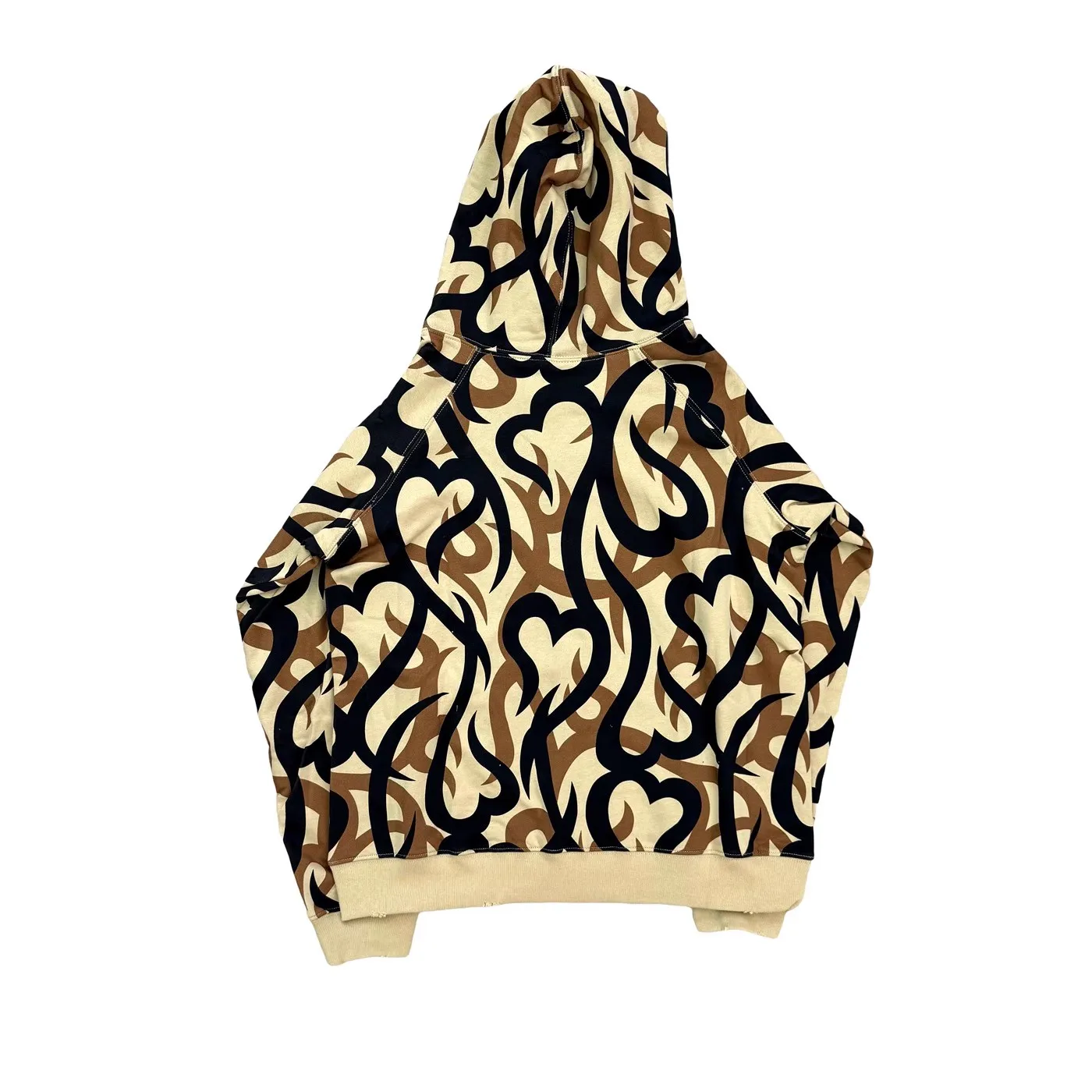 2025 Number Nine Tribal Camo Hearts zip up Thorn Tears Zipper Coat 2025 Number Nine Tribal Camo Hearts zip up Thorn Tears Zipper Coat