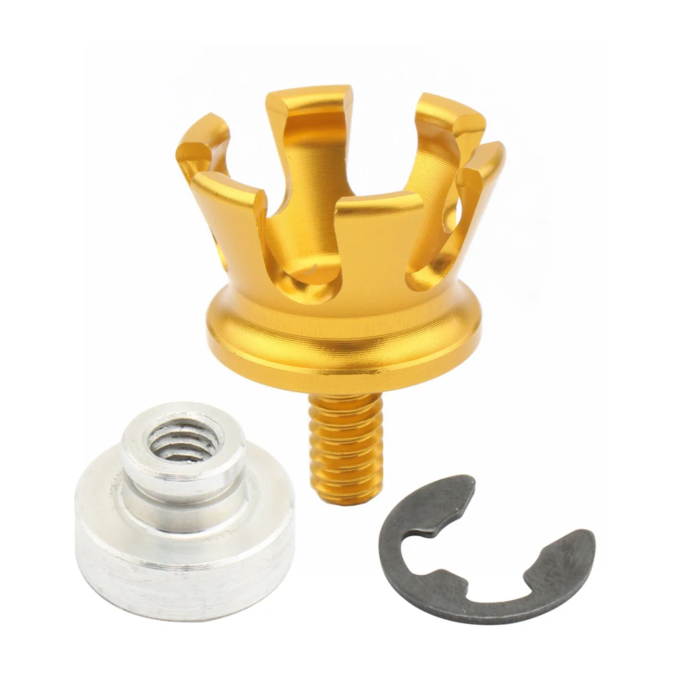Motorcycle Crown Style Seat Bolt Screw Nuts Mount Knob Cover for Harley Sportster Dyna Fatboy Road King Softail Street Bob 96-21