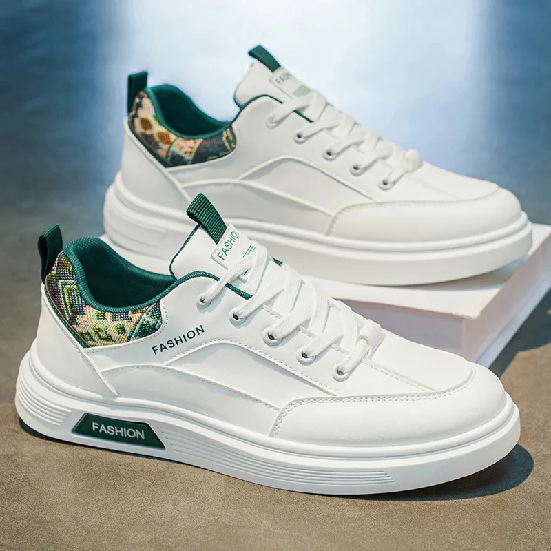 Popular low cut men's casual shoes lightweight and versatile men's board shoes soft soled white shoes