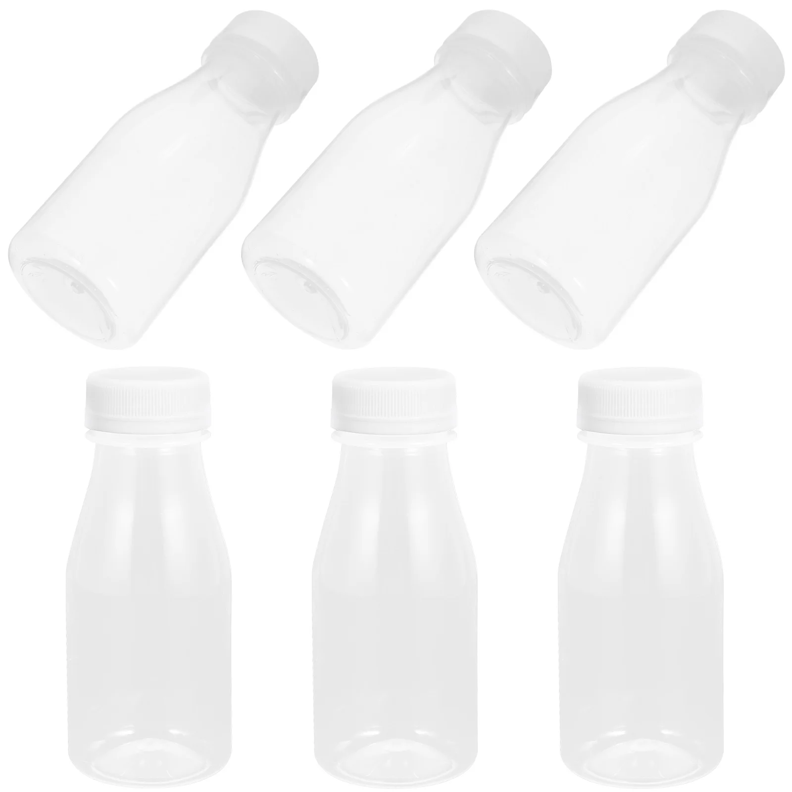 

6 Pcs Reusable Beverage Bottles Empty Plastic Juice Shot Yogurt Cold Drink Portable Leakproof Small Milk Storage