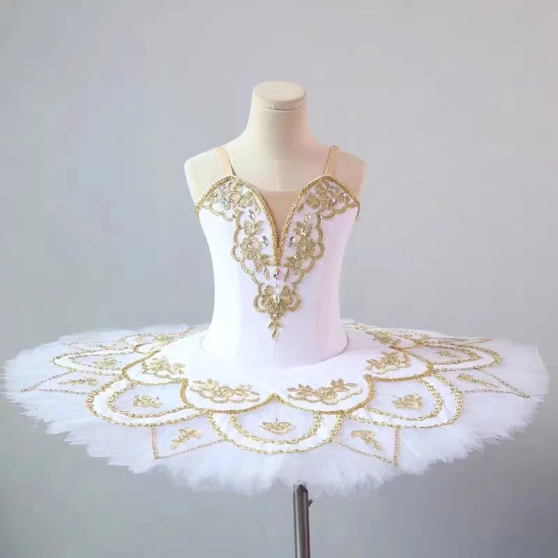 Tutú de Ballet blanco para niños, niñas y mujeres, disfraces de baile de Ballet, vestido de tutú de Ballet profesional para adultos, nuevo