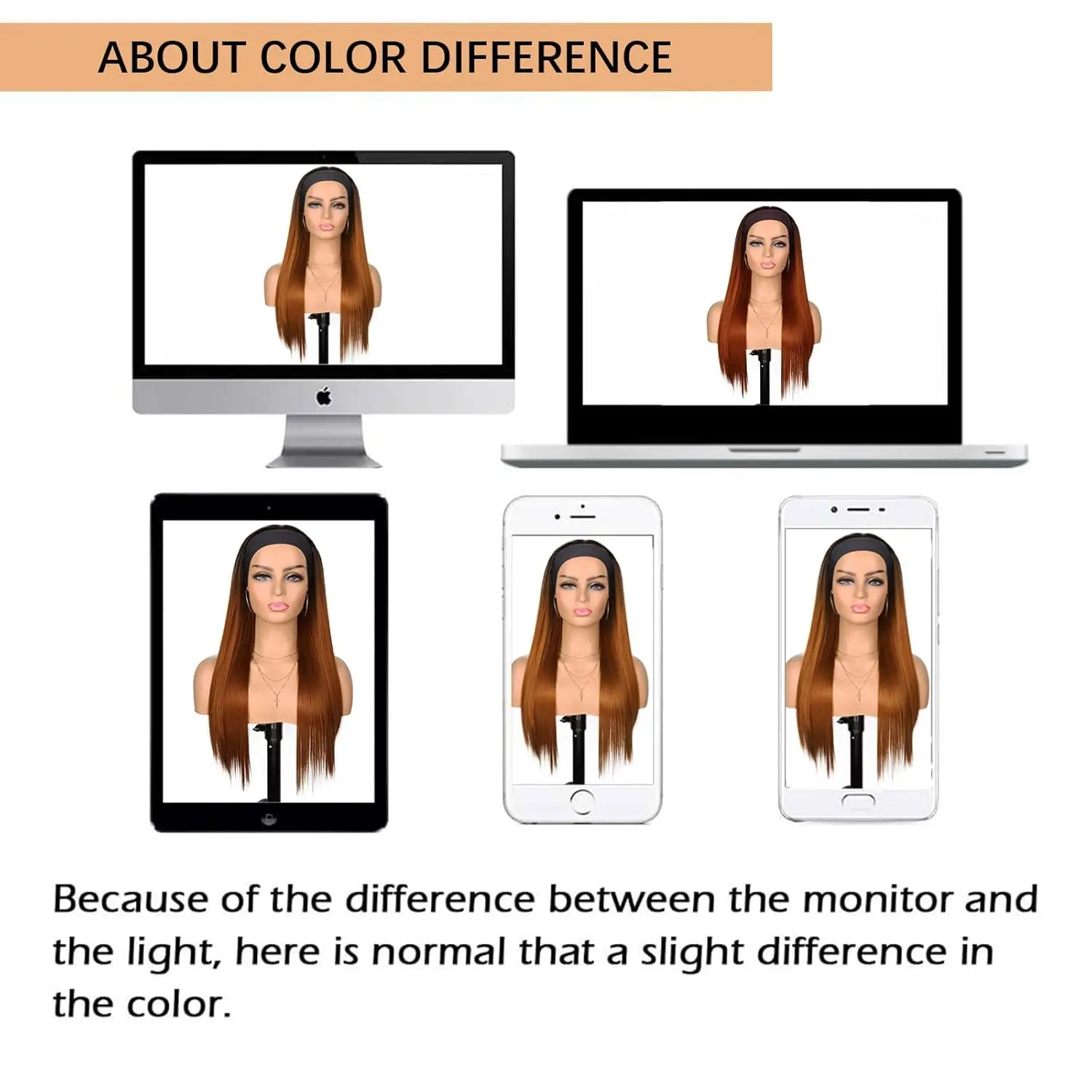 24 Inch Straight Headband Wig for Black Women Natural Looking Heat Resistant Synthetic Hair Band Wig for Daily Party Use