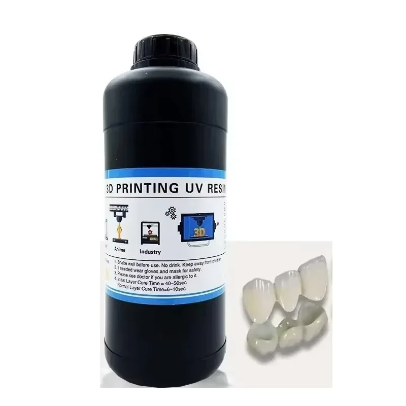 1000g 3D dentals resins/ High Strength Non-toxic A2 Color Liquid 3D Dentals Resins Crown for LCD/DLP Printer